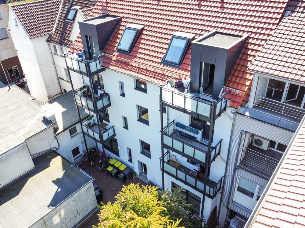 Balkonanlage-Bielefeld-Vogelperspektive-Aufsicht-Baustelle-BalkonProfis