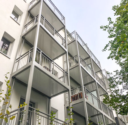 Grossprojekte-Balkonbau-B2B-Wohnhaus-Architekten-Baugenossenschaft-Balkon-Profis